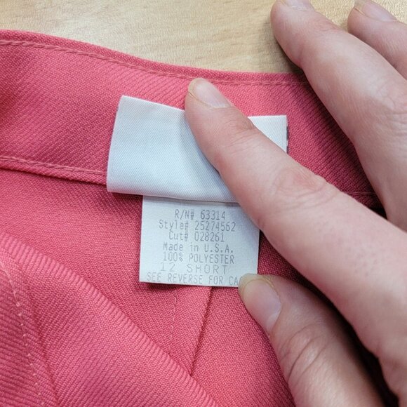 Vintage 80s Levi Strauss Bend Over Pants Women's Pink High Rise | Size: 12P - Picture 12 of 12